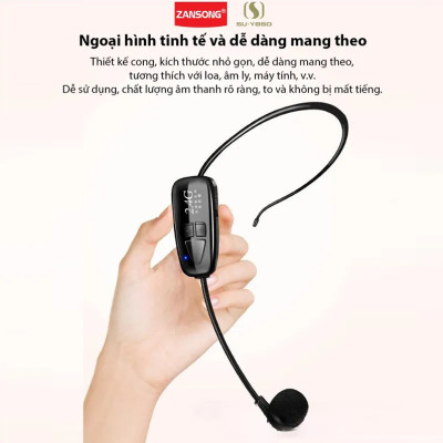 Micro trợ giảng không dây Zansong kết nối 2.4ghz V38 ( Hàng Chính Hãng )