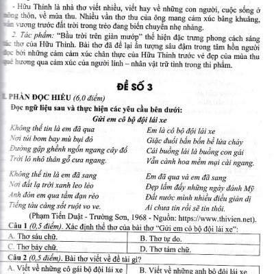 Ôn thi vào 10 ngữ văn tự luận và trắc nghiệm (Dùng chung cho các bộ SGK)