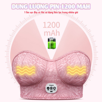 Máy massage ngực Ming Zhen Nikio MZ-AM002 - Tăng size hiệu quả, Nhiệt sưởi ấm kích thích phát triển