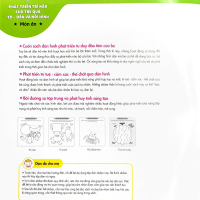 Phát Triển Trí Não Cho Trẻ Qua Tô-Dán Và Nối Hình - Món Ăn