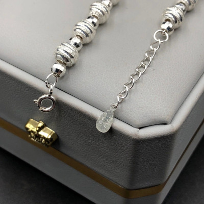 Lắc , Vòng Tay Nữ Bạc Ta Bi Phay Cát 3D BẠC HIỂU MINH LTU522S