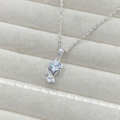  Dây Chuyền Bạc Nữ Mặt Hồ Ly Đính Đá Bạc Hiểu Minh DMD548