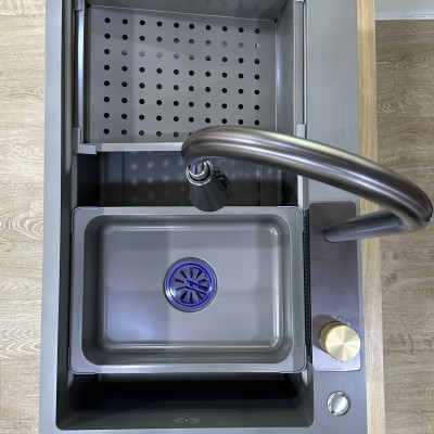 CHẬU RỬA INOX KAFF KF-UM7546B. Hàng Chính Hãng 