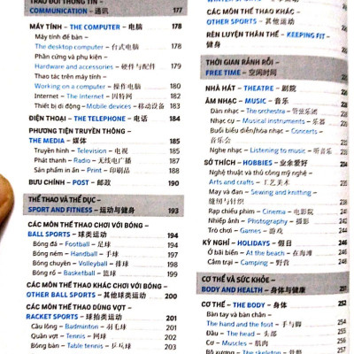 Combo 2 sách Từ điển hình ảnh Tam Ngữ Trung Anh Việt – Visual English Vietnamese Chinese Trilingual Dictionary +Phát triển từ vựng tiếng Trung Ứng dụng (in màu) (Có Audio nghe) +DVD tài liệu 