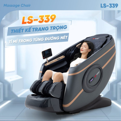 Ghế Massage Lifesport LS-339, Ghế Massage Gồm 20 Bài Massage 5 Kỹ Thuật Massage Điều Luyện, Điều Khiển Bằng Giọng Nói