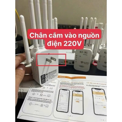 Bộ Kích Sóng Wifi Tốc Độ Cao 6 Râu 50M Thiết Bị Mở Rộng Sóng Bao Phủ Căn Nhà, Văn Phòng - Hàng Nhập Khẩu