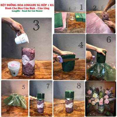 Shop Hoa Bảo Quản Hoa Cắm Lẵng, Hoa Cắm Xốp lâu tàn và hạn chế thay hoa định kỳ bằng Bột Dinh Dưỡng Hoa nhập khẩu Israel hiệu Longlife SG Của Israel (Thùng 5KG Bột Dưỡng Hoa Israel)