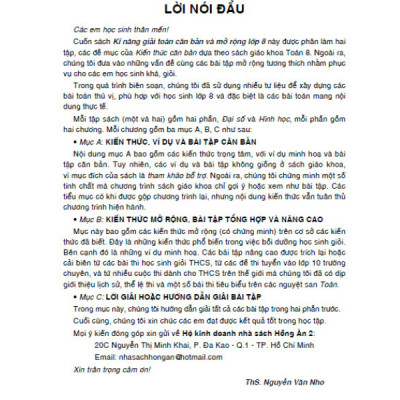 Sách - Kĩ Năng Giải Toán Căn Bản Và Mở Rộng Lớp 8 Tập 1 (Dùng Chung Cho Các Bộ SGK Hiện Hành)