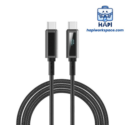 Cáp sạc hàng chính hãng WiWU Aramid Fiber Warriors Type-C to Type-C Wi-C079 lớp bảo vệ aramid siêu bền, đầu hợp kim chống gỉ