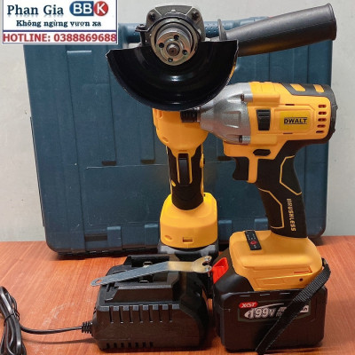 Bộ Combo 2 Trong 1 Gồm Máy Mài Góc Và Máy Chuyên Vít 199V Pin 15 Cell - Tặng Hộp Đựng - Bảo Hành Chính Hãng