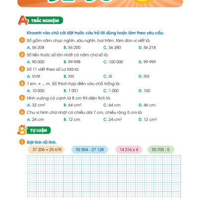 Phiếu Ôn Hè Toán Lớp 3 - Hành Trang Vững Kiến Thức Lên Lớp 4 (MEGA)