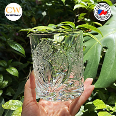 Ly Cốc Pha Lê Crystalite Bohemia Orbit 320ml Mài Hoa Văn Bông Tuyết 20307/57