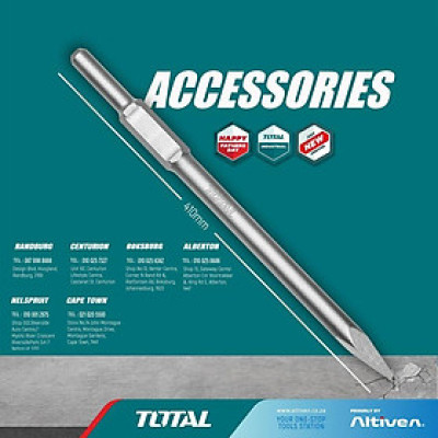 MŨI ĐỤC NHỌN, DẸP ĐUÔI LỤC GIÁC TOTAL TAC1531301, TAC1532301 - HÀNG CHÍNH HÃNG