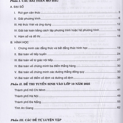 Kiến thức trọng tâm giới thiệu đề thi vào lớp 10 môn toán - cấu trúc 2025 (Dùng chung cho các bộ SGK)