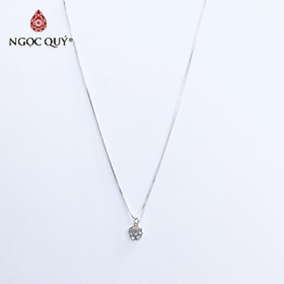 Dây chuyền bạc mặt hoa hồng - Ngọc Quý Gemstones