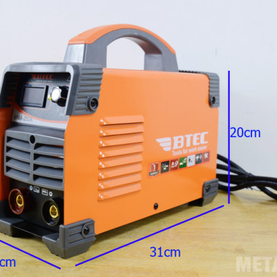 MÁY HÀN QUE ĐIỆN TỬ BTEC MMA 250A (CHUYÊN HÀN QUE 3.2 LY) + TẶNG BAO TAY INGCO HGVK05 (CHÍNH HÃNG)