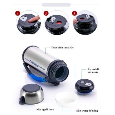 Bình giữ nhiệt nóng lạnh Zojirushi SF-CC15/18/20-XA, 1.5L/1.8L/2L, sản xuất tại Thái, bảo hành 1 năm