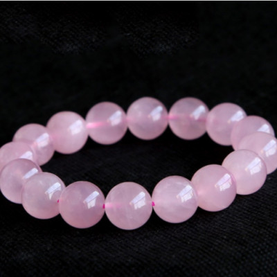 Vòng đeo tay thạch anh hồng thiên nhiên - 12