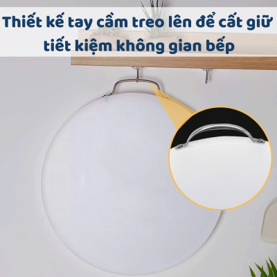 Thớt Nhựa 40x5cm Có Quai Xách, Nhựa PE Nguyên Khối Kháng Khuẩn Cắt Thịt Rau Củ Cho Gia Đình Nhà Hàng