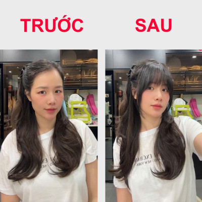 Mái Pháp tóc thậ.t nữ (không có tóc phía sau)- Tóc Giả Vân Anh