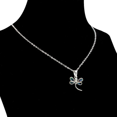 Dây Chuyền Nữ Bạc Hiểu Minh DMD429 Chuồn Chuồn Khảm Trai