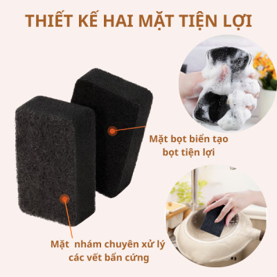 Set 8 Món Rửa Bát, Bùi Nhùi, Mút Rửa Chén, Đĩa Tạo Bọt, Cước Chà Xoong Nồi Có Tay Cầm Chà Bồn Rửa