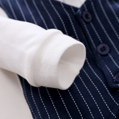 Body vest quý tộc cho bé trai sơ sinh, bộ áo liền quần công tử, size nhỏ từ 0-3m, chất cotton tự nhiên dày dặn mịn đẹp, thân thiện với làn da bé | MS04