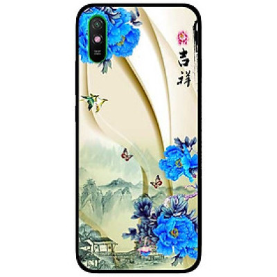 Ốp lưng dành cho Xiaomi Redmi 9A mẫu Hoa Xanh và Bướm