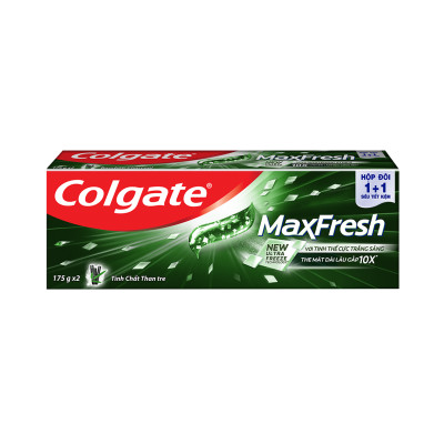 Bộ đôi kem đánh răng Maxfresh Than tre 175g