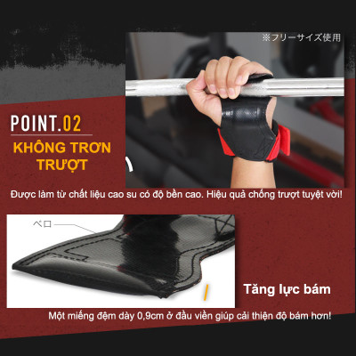Lysin - đai hỗ trợ bảo vệ cổ tay, lòng bàn tay chất liệu cao su thoáng khí chống trượt tập gym chuyên nghiệp găng tay tập gym dây kéo lưng lifting straps năng tạ kéo xà deadlift tập gym