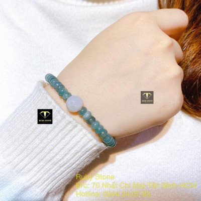 Vòng tay lam ngọc mix xinh yêu