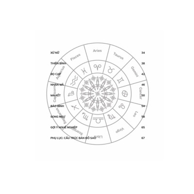 Sách - Bí Ẩn Các Chòm Sao - Hiểu Rõ Bản Thân Qua Cung Hoàng Đạo  - Việt Thư