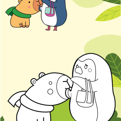 Sách - Bé Tô Màu - Dạo Chơi Cùng Capybara