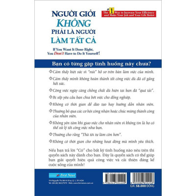 Sách - Người Giỏi Không Phải Là Người Làm Tất Cả - First News