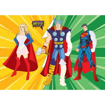 Sách - Super Heroes Siêu Anh Hùng - Dán Hình Sticker Trong Suốt - Tập 2 - Rèn Luyện IQ EQ CQ - Việt Thư
