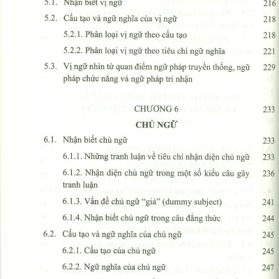Cú Pháp Tiếng Việt - Các Thành Phần Chính Của Câu (Sách chuyên khảo) 