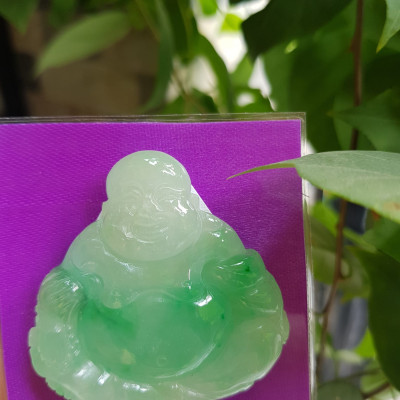 Mặt Dây Chuyền Nam Đẹp Phật Di Lặc Ngồi Cầm Thỏi Vàng Cười tươi 100% đá cẩm thạch tự nhiên Màu trắng bóng cả tượng điểm xanh lý quá đẹp giữa bụng thỏi tiền vàng  Size Ngang 48mm x Cao 48mm x Dầy 9mm mệnh Thủy Mộc đeo may mắn ạ