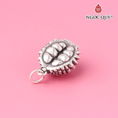 Charm bạc hình múi sầu riêng - Ngọc Quý Gemstones