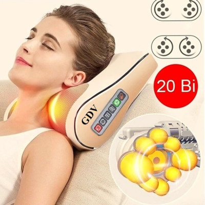 Gối Massage Cổ Vai Gáy 6 Chức Năng GDV - Màu Ngẫu Nhiên - Hàng Chính Hãng