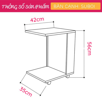Bàn cạnh sofa SMLIFE Suboi