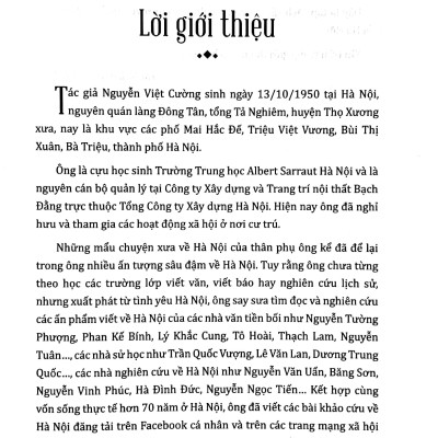 Hà Nội Một Thuở Phố Và Người