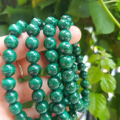 Vòng Tay Phong Thủy Đá Lông Công hay gọi là đá Malachite tự nhiên bóng đẹp  Size vòng 9mm nữ mệnh Mộc mệnh Hỏa  Vòng Xanh Đá Lông Công Vân tự nhiên đẹp đeo tốt sức khỏe, đẹp, may mắn trong công việc ạ