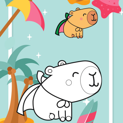 Sách - Bé Tô Màu - Capybara mùa hè đáng nhớ