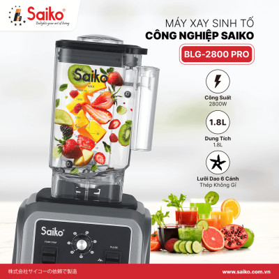 Máy Xay Sinh Tố Công Nghiệp Saiko BLG-2800 PRO (2600W) Hàng chính hãng