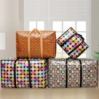 Túi Đựng Quần Áo Giỏ Đựng Đồ Chăn Mền Chống Thấm Nước Hoa Văn Đẹp Chất Liệu Bạt Dày Dặn Có Lựa Chọn Mẫu Sọt - Giao Mẫu Ngẫu Nhiên