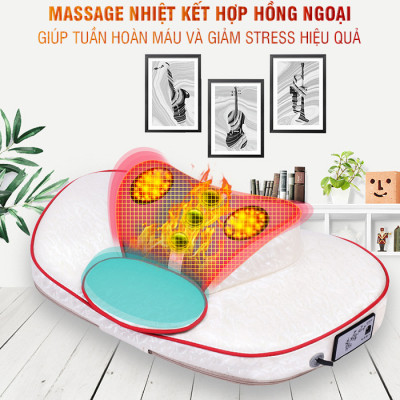 Máy massage (mát xa) cổ vai gáy YIJIA YJ-303 - Hỗ trợ trị đau nhức mỏi cổ với công nghệ mát xa xoay dây ấn, nhiệt hồng hồng ngoại và túi khí nâng cổ