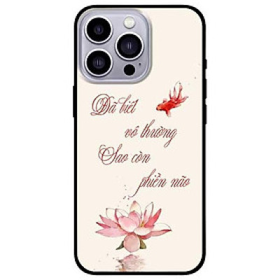 Ốp lưng dành cho Iphone 13 Mini - Iphone 13 - Iphone 13 Pro -  Iphone 13 Pro Max - Sen Hồng Và Cá