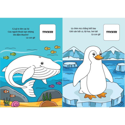 Sách - Bé Tô Màu - Khám Phá Bắc Cực Lạnh Giá - 20+ Hình Dán Sticker - Việt Thư