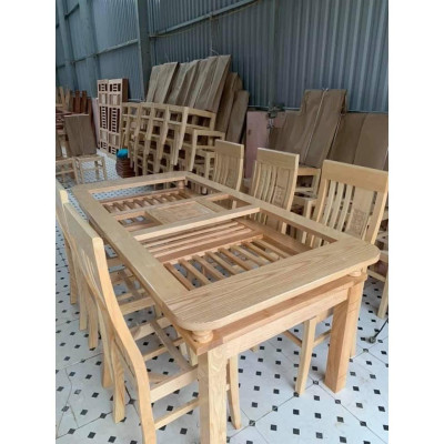 Bộ Bàn Ăn 2 Tầng Gỗ Sồi Nga