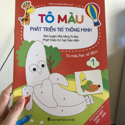 Bộ 8 cuốn Tô Màu Phát Triển Trí Thông Minh Dành Cho Bé 2-6 tuổi Song Ngữ Việt Anh Rèn Luyện Khả Năng Tư Duy Phát Triển Trí Tuệ Toàn Diện